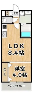 H-maison御幣島I【1階】の間取り