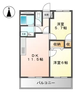 グリーンハイムS【2階】の間取り