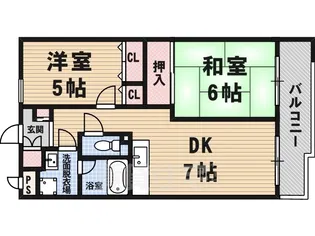 パークハイムゆたか【7階】の間取り