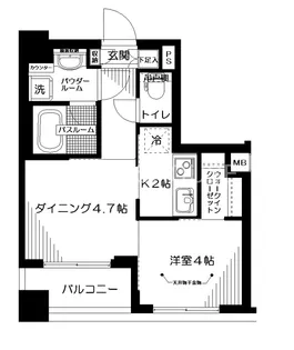 日神デュオステージ蓮根(ニッシンデュオステージハスネ)【5階】の間取り