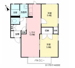 パークディアス A【2階】の間取り