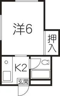 酒折コーポグリーン(甲府市酒折町)【2階】の間取り
