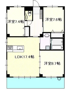 RainbowStage M・Y【3階】の間取り