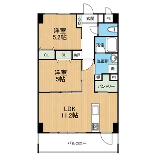 ルシアン首里大名【2階】の間取り