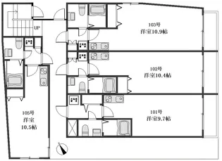 ガーデンヴィラ南阿佐ヶ谷【1階】の間取り