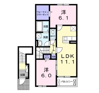 セレーノアリビオII【2階】の間取り