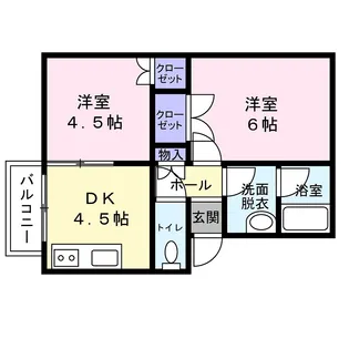 中央町レジデンスANNEX【2階】の間取り