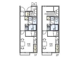 レオパレスGURI【2階】の間取り