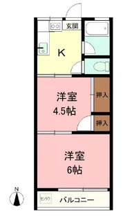 若林マンション【3階】の間取り