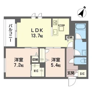 ツリーグレイス【1階】の間取り