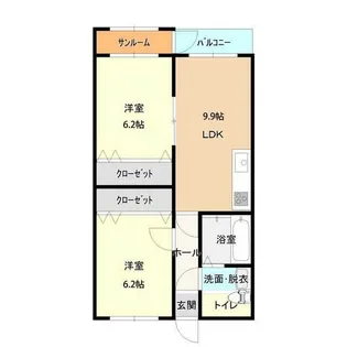 ヴィンテージ【4階】の間取り