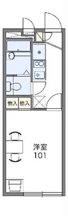 レオパレスESTA【1階】の間取り