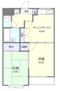 やまわハイツ【1階】の間取り