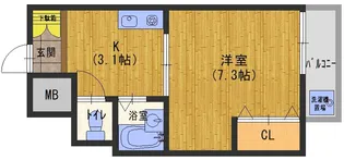 サンハイツ立花【1階】の間取り