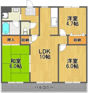 ドルチェ武蔵野【1階】の間取り