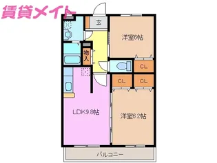 ショコラ ブラン【2階】の間取り