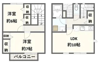 コーポ神盛【1階】の間取り