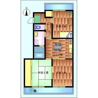 神野パークハイツ【3階】の間取り