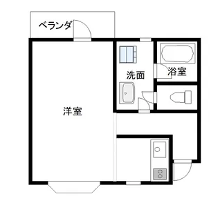 横山マンションII【1階】の間取り