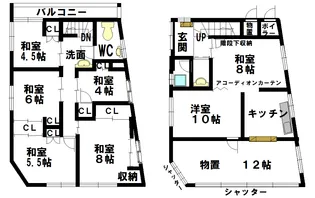 三重県志摩市浜島町浜島【一戸建】の間取り
