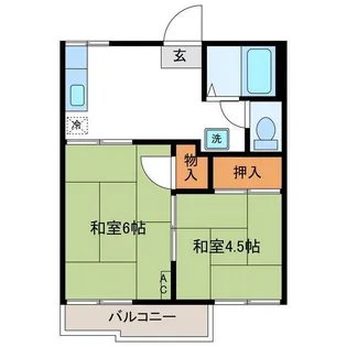 コーポ中山【2階】の間取り