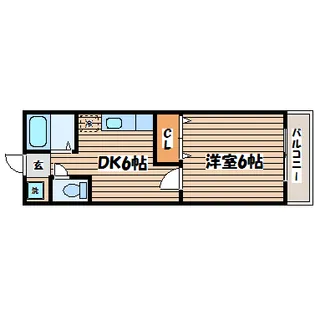 コーポ田専【2階】の間取り