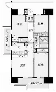 東京都北区東十条2【マンション】の間取り
