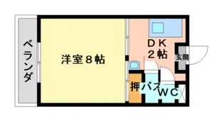 愛媛県宇和島市高串【マンション】の間取り