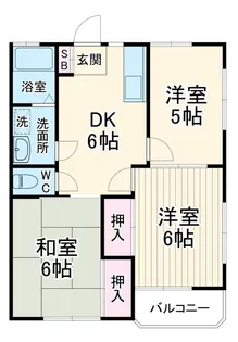 サンハイツ【2階】の間取り