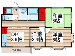 メゾン石川【2階】の間取り