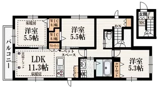 東京都三鷹市牟礼7【マンション】の間取り