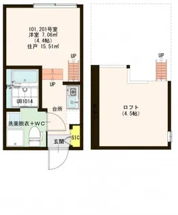 ハーモニーテラス北小岩【1階】の間取り