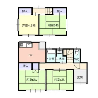 山形県山形市青田5【一戸建】の間取り