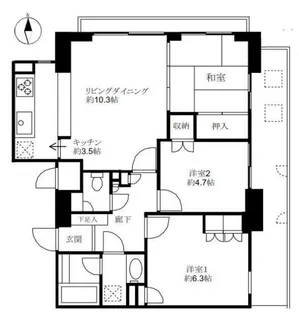 ハイシティ清澄白河ステーションプラザ【10階】の間取り
