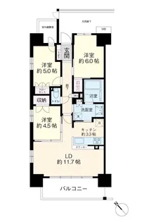 エアーズガーデン新浦安【5階】の間取り