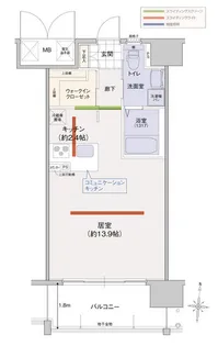 ミッド・シティ岡山【9階】の間取り