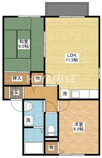 セジュールマツヤマ【2階】の間取り