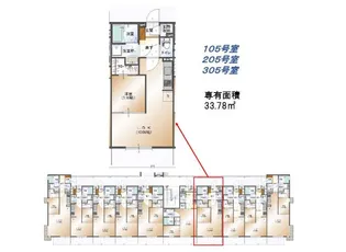 スタブリテラス鈴鹿【1階】の間取り