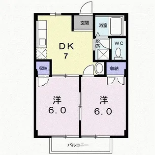 神奈川県相模原市南区当麻【アパート】の間取り
