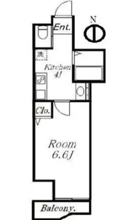 1Kの間取り画像