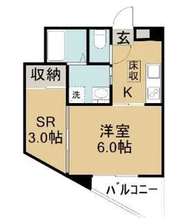 MARE谷山【1階】の間取り