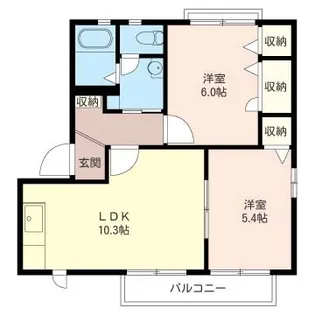 グリーンコート藤【1階】の間取り