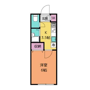 エバーグリーンコーポ【1階】の間取り