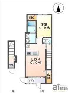 埼玉県川越市仙波町3【アパート】の間取り