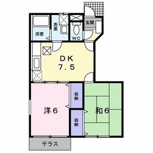 福岡県行橋市大字矢留【アパート】の間取り