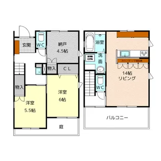 愛知県津島市東柳原町4【一戸建】の間取り