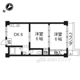 シャトー葛野【3階】の間取り