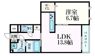 セジュール桃山【3階】の間取り