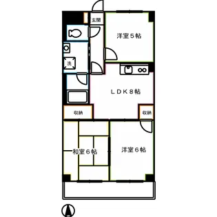 エレガンス三鷹【3階】の間取り