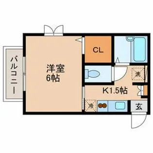 東京都荒川区西日暮里6【アパート】の間取り